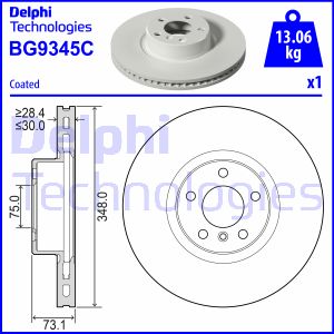 Bremsscheibe Vorderachse rechts Delphi BG9345C von Delphi