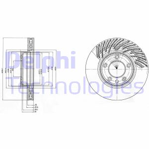 Bremsscheibe Vorderachse rechts Delphi BG9949 von Delphi