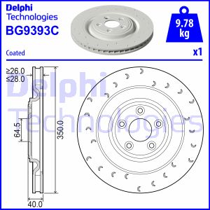 Bremsscheibe links Delphi BG9393C von Delphi