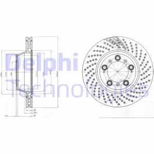 Bremsscheibe rechts Delphi BG9097C von Delphi