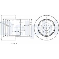 Bremsscheiben DELPHI BG3178 hinten, voll, 2 Stück von Delphi