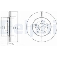 Bremsscheiben DELPHI BG4326 vorne, belüftet, 2 Stück von Delphi
