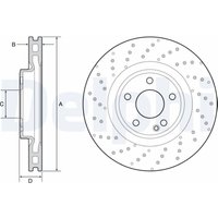 Bremsscheiben DELPHI BG4658C vorne, belüftet, hochkarbonisiert, 2 Stück von Delphi