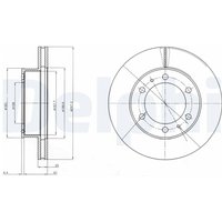 Bremsscheiben DELPHI BG4211C vorne, belüftet, 2 Stück von Delphi