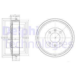 Delphi Bremstrommel [Hersteller-Nr. BF169] für Citroën, Peugeot von Delphi