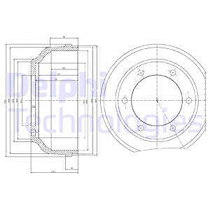 Delphi Bremstrommel [Hersteller-Nr. BF467] für Ford von Delphi
