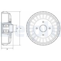 Bremstrommel DELPHI BFR768 von Delphi