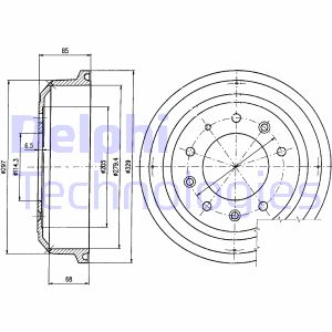 Bremstrommel Delphi BF82 von Delphi