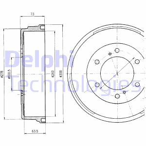 Bremstrommel Hinterachse Delphi BF241 von Delphi