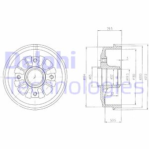 Bremstrommel Hinterachse Delphi BF270 von Delphi