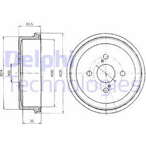 Bremstrommel Hinterachse Delphi BF278 von Delphi