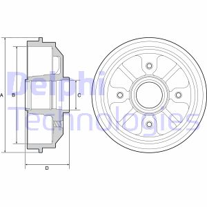 Bremstrommel Hinterachse Delphi BF282 von Delphi