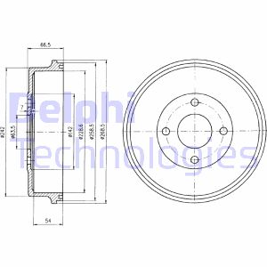 Bremstrommel Hinterachse Delphi BF314 von Delphi