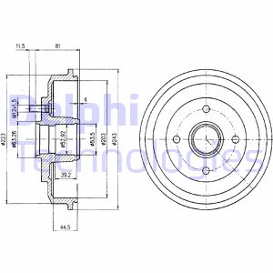 Bremstrommel Hinterachse Delphi BF402 von Delphi