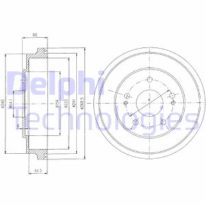 Bremstrommel Hinterachse Delphi BF419 von Delphi