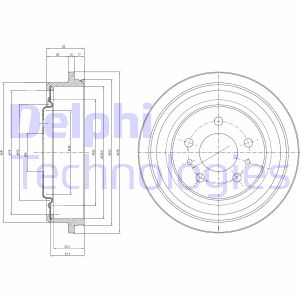 Bremstrommel Hinterachse Delphi BF425 von Delphi