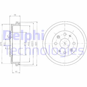 Bremstrommel Hinterachse Delphi BF456 von Delphi