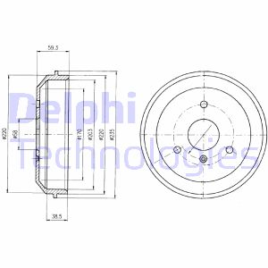 Bremstrommel Hinterachse Delphi BF465 von Delphi