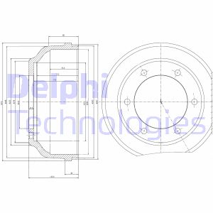 Bremstrommel Hinterachse Delphi BF467 von Delphi