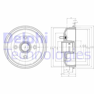 Bremstrommel Hinterachse Delphi BF468 von Delphi