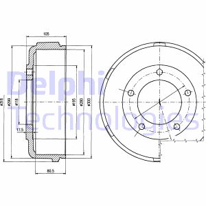 Bremstrommel Hinterachse Delphi BF478 von Delphi