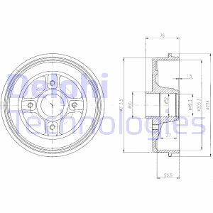 Bremstrommel Hinterachse Delphi BF480 von Delphi