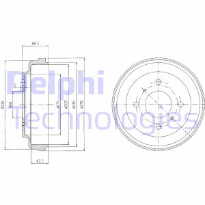 Bremstrommel Hinterachse Delphi BF481 von Delphi