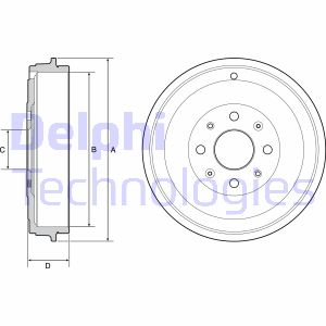 Bremstrommel Hinterachse Delphi BF503 von Delphi