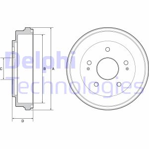 Bremstrommel Hinterachse Delphi BF504 von Delphi