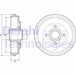 Bremstrommel Hinterachse Delphi BF509 von Delphi