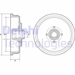 Bremstrommel Hinterachse Delphi BF510 von Delphi