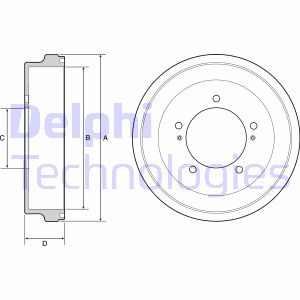 Bremstrommel Hinterachse Delphi BF512 von Delphi