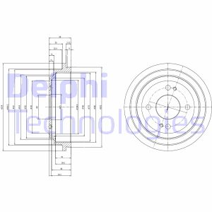 Bremstrommel Hinterachse Delphi BF516 von Delphi