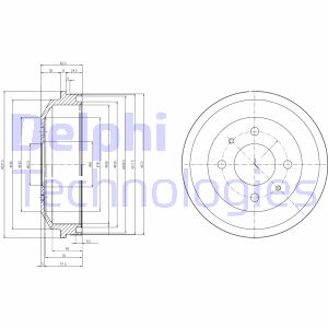 Bremstrommel Hinterachse Delphi BF519 von Delphi