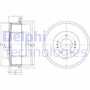 Bremstrommel Hinterachse Delphi BF520 von Delphi