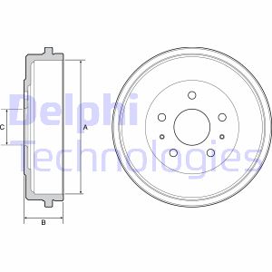 Bremstrommel Hinterachse Delphi BF526 von Delphi