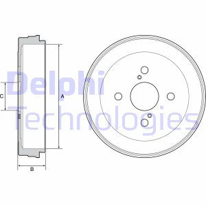 Bremstrommel Hinterachse Delphi BF534 von Delphi