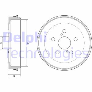 Bremstrommel Hinterachse Delphi BF536 von Delphi