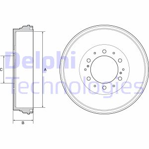 Bremstrommel Hinterachse Delphi BF537 von Delphi