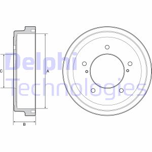 Bremstrommel Hinterachse Delphi BF544 von Delphi