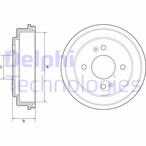 Bremstrommel Hinterachse Delphi BF550 von Delphi