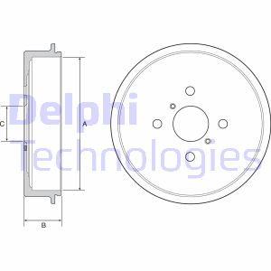 Bremstrommel Hinterachse Delphi BF552 von Delphi