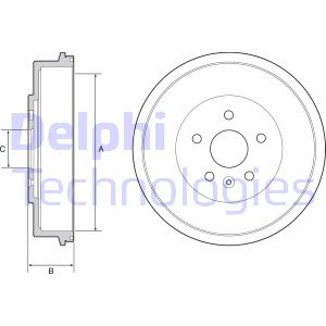 Bremstrommel Hinterachse Delphi BF553 von Delphi