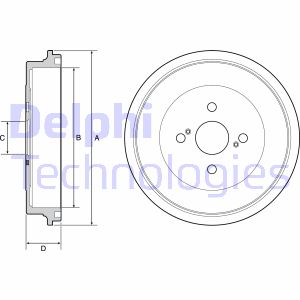 Bremstrommel Hinterachse Delphi BF560 von Delphi