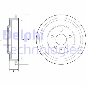 Bremstrommel Hinterachse Delphi BF561 von Delphi