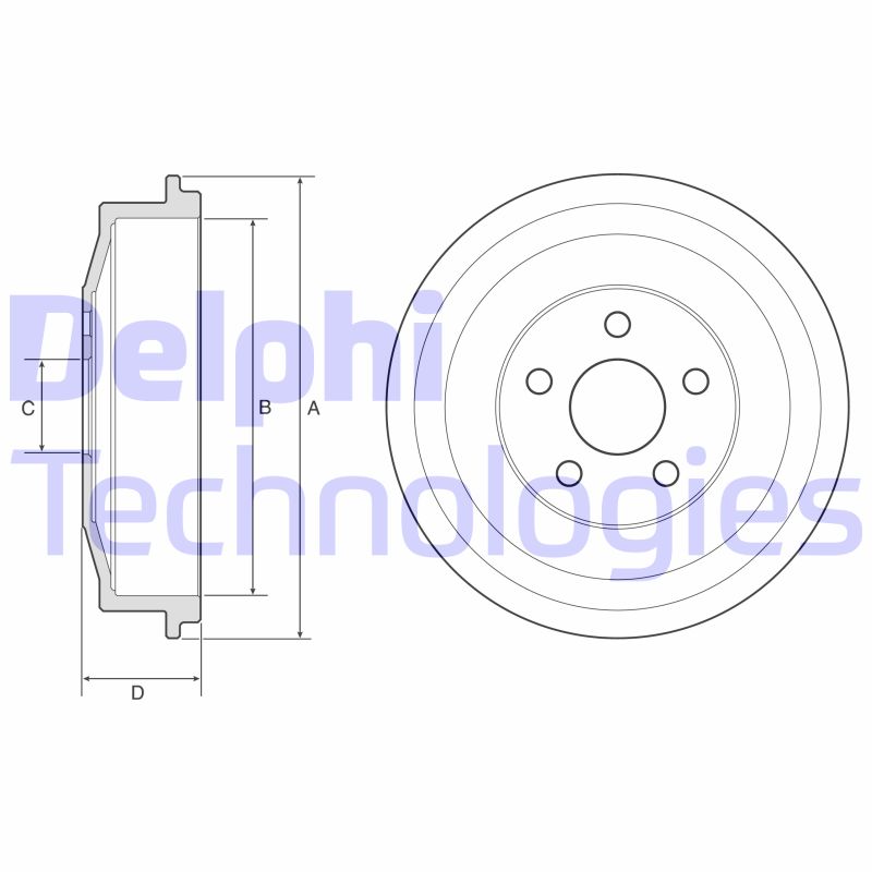 Bremstrommel Hinterachse Delphi BF640 von Delphi