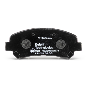 DELPHI Bremsbelagsatz NISSAN,SUZUKI LP2031 D108MJE00J,D1M609N00A,D1M60JE00A 5581057L51,41060JD00A,D10603UB0A,D1060JD00A,D1083JE00A,5581057L50 von Delphi