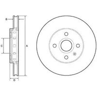 DELPHI Bremsscheibe Belüftet BG4647C Bremsscheiben,Scheibenbremsen VW,SKODA,SEAT,up! Schrägheck (121, 122, BL1, BL2) von Delphi