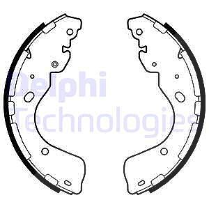 Delphi Bremsbackensatz [Hersteller-Nr. LS2080] für Ford, Nissan, Renault von Delphi