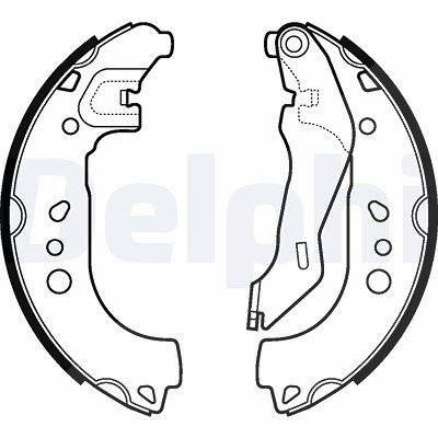 Delphi Bremsbackensatz [Hersteller-Nr. LS2107] für Lexus, Seat, Skoda von Delphi